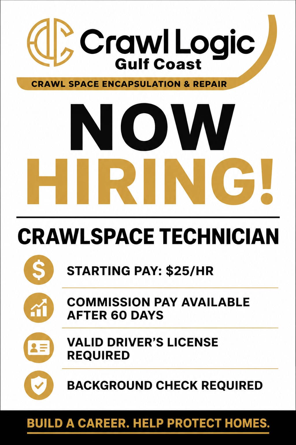 Project We're Hiring a Crawlspace Technician on the Gulf Coast image