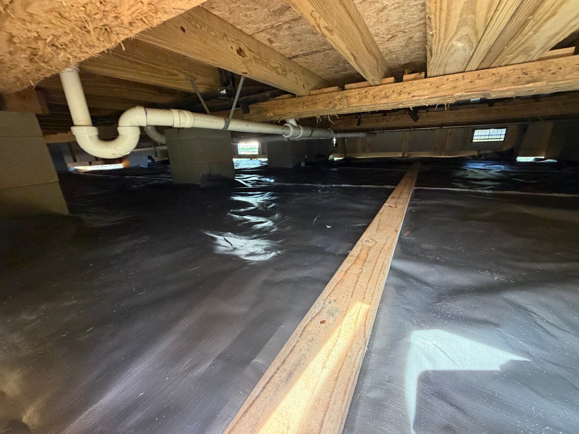 Gallery photos for Tiny Home Crawl Space Vapor Barrier Install in Pensacola: Image #3