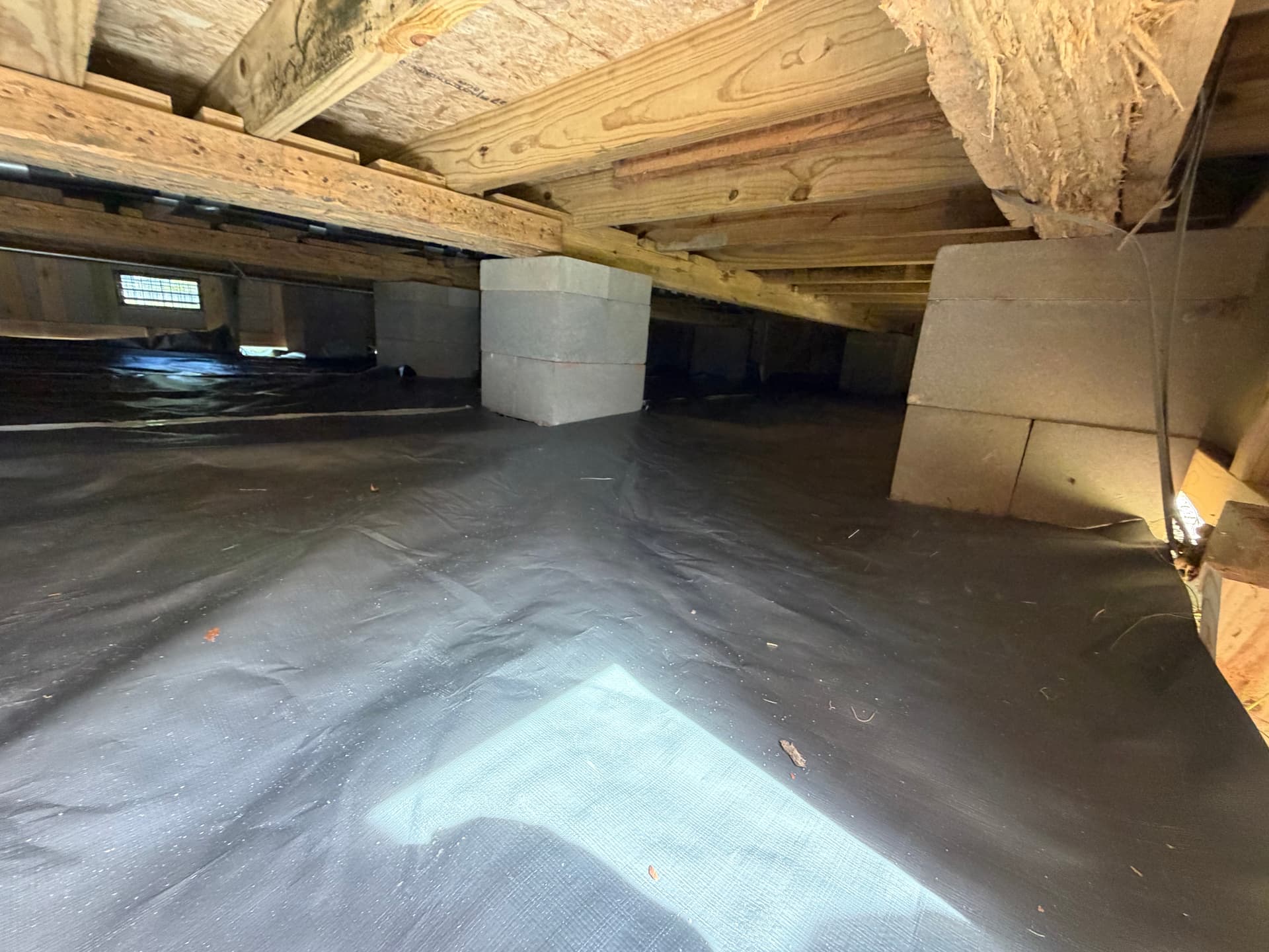 Gallery photos for Tiny Home Crawl Space Vapor Barrier Install in Pensacola: Image #5